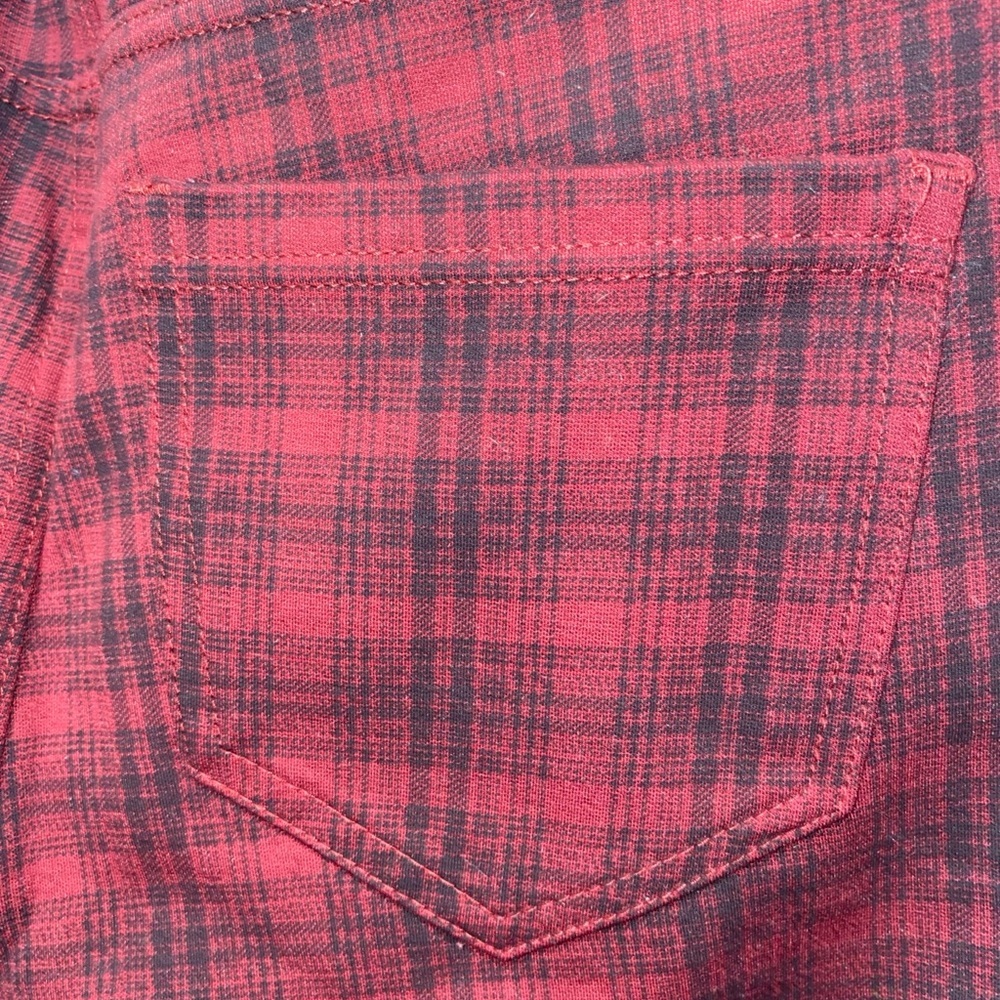 Liverpool Jeans Co Pull On Red Black Plaid Skinny Pants Trouser Womens Size 6/28 - Picture 7 of 9
